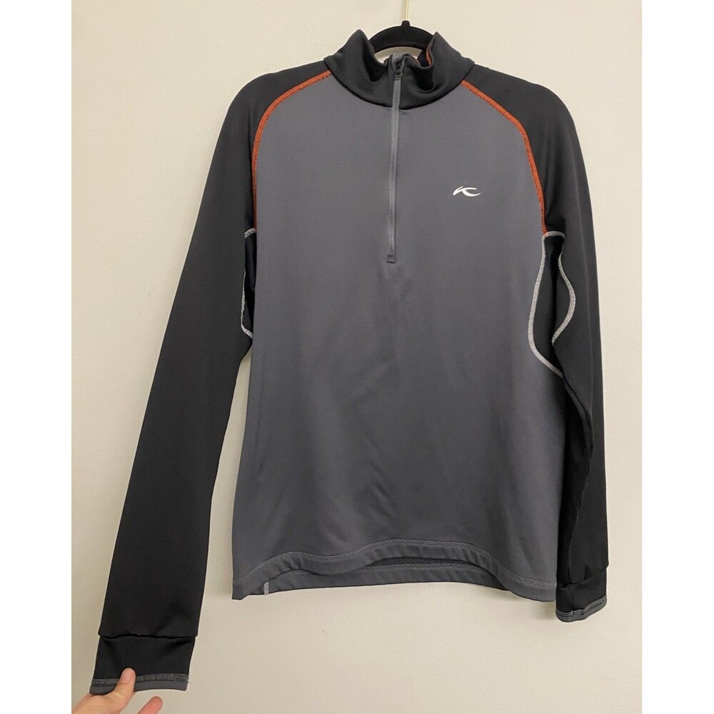 KJUS Denholm Quarter Zip Pullover Men’s M / 50 Gray Mid Layer Hiking Gorpcore
